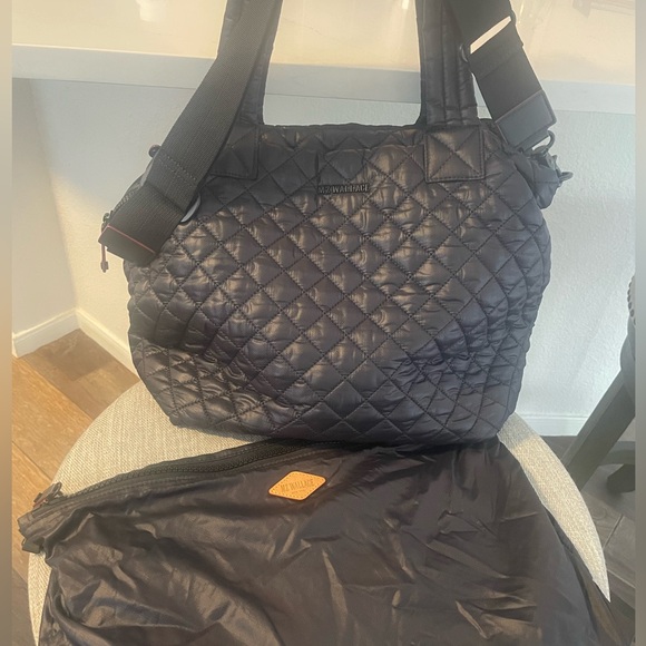 MZ Wallace Black Metro tote Quilted Women's travel everyday Bag